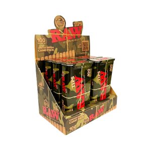 Raw Camo Edition Pre-Rolled Tips 100pk 6ct