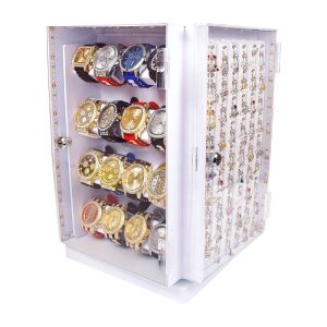 16" 4 Side Led Turntable Display 150ct - Stud Mix, Tongue, Belly Dangle, Knives, Watch