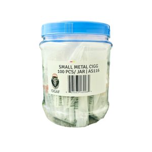 IDGAF Small Metal Cigarette One Hitter 100ct Jar