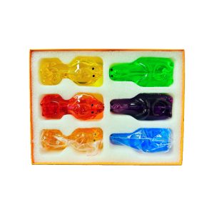 4" Apex Glycerine Dog & Bear Hand Pipe 6ct