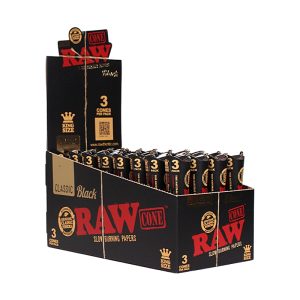 Raw Classic Black King Cones 3pk 32ct