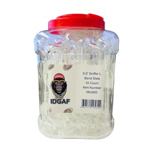 IDGAF 5.5" Sniffer L Bend Slide Oil Burner 55ct Jar