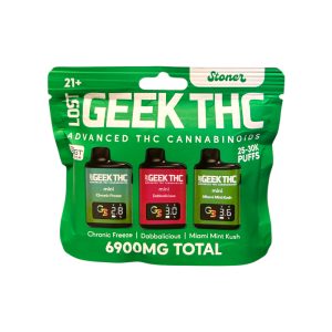 Lost Geek THC Advanced Cannabinoids Stoner Mini  2.3G Disposable 3pk - Chronic/Dabbalicious/Miami Mint