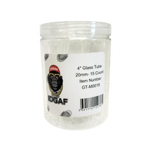 IDGAF 4'' Glass Tube 20MM One Hitter 15ct Jar