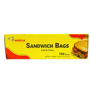 Indicia Top Fold Sandwich Bags 150Ct