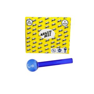 4'' Krazzy Bull Smoking Pipe Oil Burner 50ct - Blue