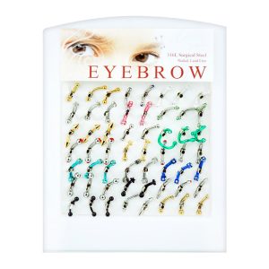Eyebrow Barbell Piercing Mini Display 48ct
