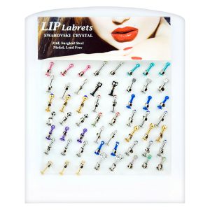 Lip Labrets Piercing Mini Display 48ct
