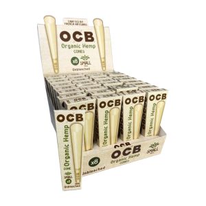 OCB Organic Hemp Small 78mm Cones 8pk 32ct