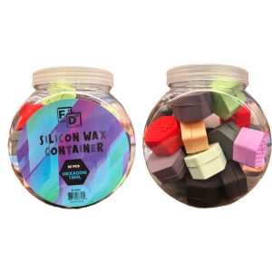 Faded Daily Silicon Wax Container 20ct Jar - Hexagon 18ml