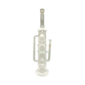 18" Perc Showerhead Double Recycler Water Pipe (Box 128)
