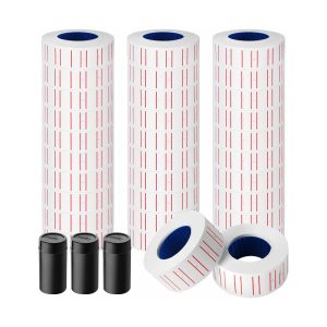 MX-5000 8 Digit Price Tag Gun 30 Rolls 3 Ink Refill
