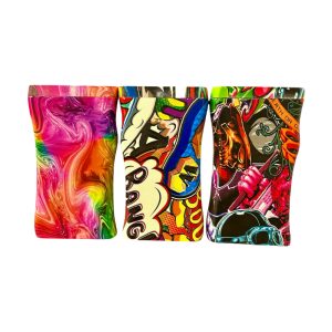Printed Design Fancy Dugout w/ Glass Chillum