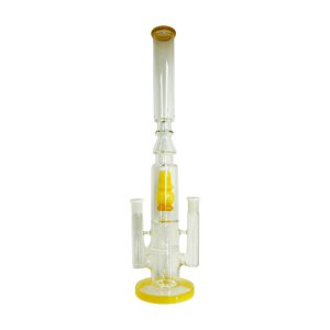 18" Double Hitter Honeycomb Perc Water Pipe (Box 129)