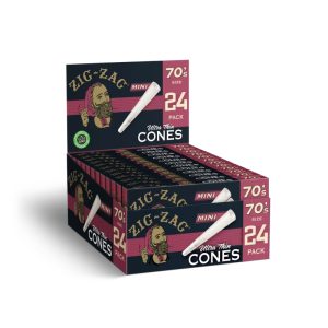 Zig-Zag Ultra Thin Mini 70mm Cones 24pk 12ct