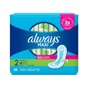 Always Maxi Long Super Pads Size 2 1pk 26ct