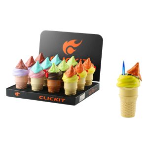 Clickit Ice Cream Cone Torch 12ct