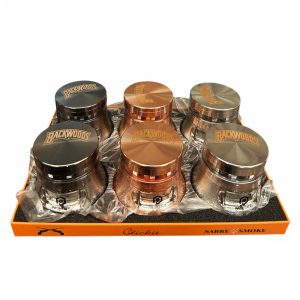 Clickit Grinder 63mm 4 Part w/ Drawer 6ct - Backwoods