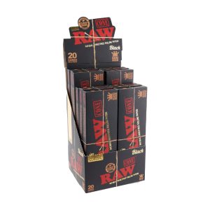 Raw Classic Black King Cones 20pk 12ct