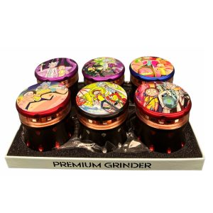 Stardust Premium 4 Part 63mm Grinder 6ct - Rhinestone Rick & Morty
