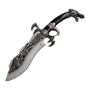 Snake Eye Dragon Claw Fighter Fantasy Dagger w/ Silver Handle