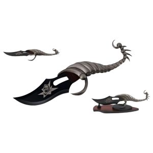 Snake Eye Fantasy Scorpion Bowie Knife w/ Display Stand