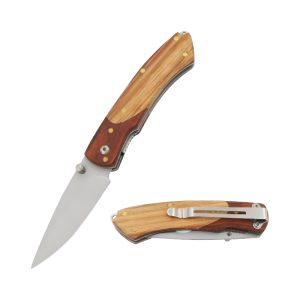 4" Snake Eye Tactical Knife - Wood Handle (Box 94)