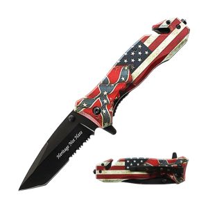 4.5" Snake Eye Tactical Recuse Style Spring Assist Knife - Heritage Not Hate (Box 52)