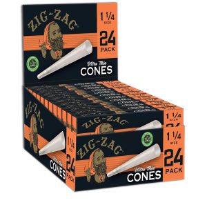 Zig-Zag Ultra Thin 1 1/4 Cones 6pk 24ct