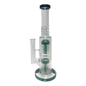 Double Chamber Jellyfish Glass Water Pipe 14  (Box 57)