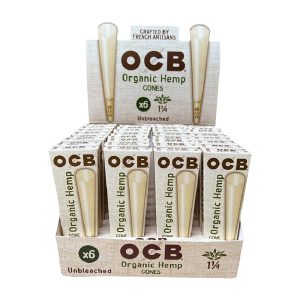 OCB Organic Hemp 1 1/4 Cones 6pk 32ct