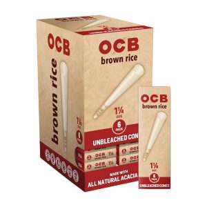 OCB Brown Rice 1 1/4 Cones 6pk 24ct