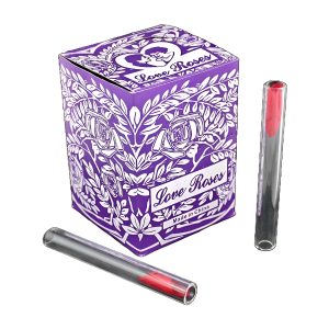 Purple Love Rose Glass Tube XL 36ct