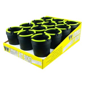 Luminous Butt Bucket Ashtray 12ct - Black Glow In Dark