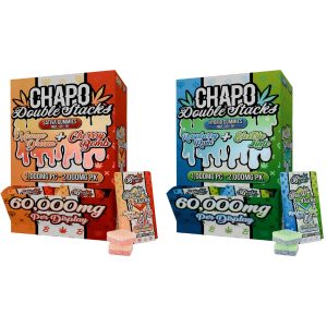 Chapo Double Stacks THC-P+D9+D8 60000mg Gummies 2pk 30ct Gravity Display