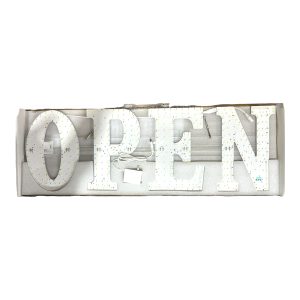 Business Image LED Sign White & Green (Open)