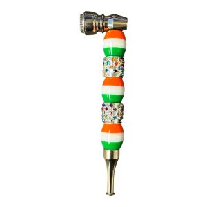 5" Crystal Design Metal Pipe 1ct