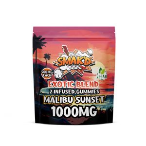 Smak'd Infused Exotic Blend 1000mg Gummies 2pk 30ct - Malibu Sunset