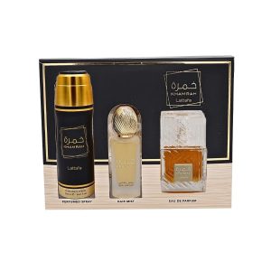 Lattafa Perfume Gift Set 3pc- Khamrah