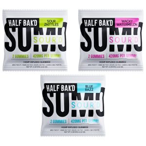 Half Bak'd Delta-9 Sumo 10,000Mg Sour'd Gummies 2pk 30ct Gravity Display
