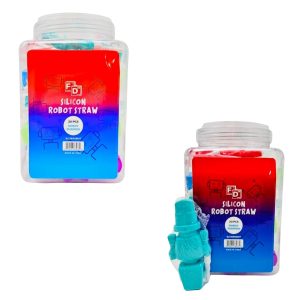 Faded Daily Silicon Wax Container 20ct Jar - Robot Straw