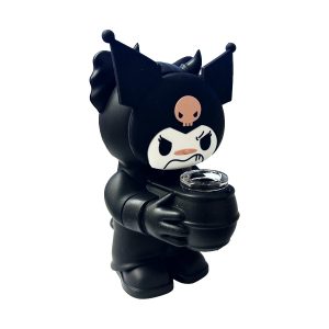 3" Cute Kitty Kulomi Devil Silicone Water Pipe w/ Keychain