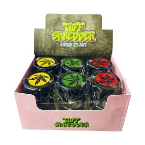 Tuff Shredder Grind It Out Grinder 12ct - Color Weed Leaf