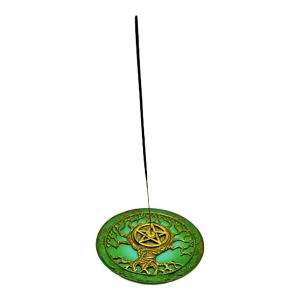 Tree Of Life Pentagram Round Incense Burner