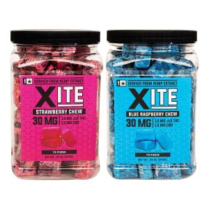 Xite Hemp Derived D9+THC 30mg Chewy Gummies 70ct Jar