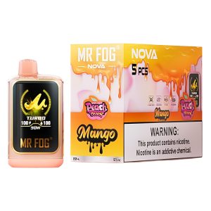 Mr Fog Nova Peach Steezy 36k Puff Disposable 5ct