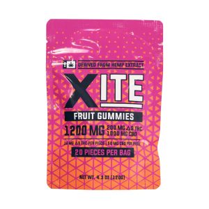 Xite Hemp Derived D9+THC 1200mg Fruit Gummies 20ct