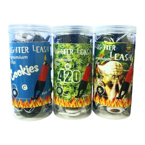 Premium Lighter Leash Keychain 20ct Jar - Mix Design