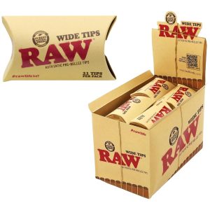 Raw Pre-Rolled Wide Tips 21pk 20ct