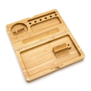 Raw Bamboo Backflip Magnetic Rolling Tray